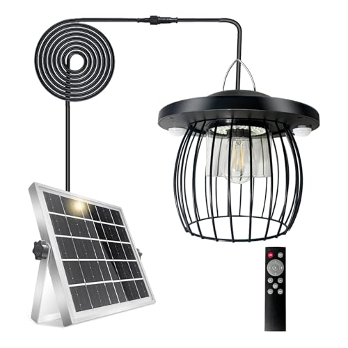 Lampe solaire extérieur avec détecteur de mouvement suspendue IP66