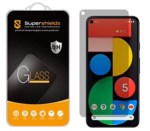 Supershieldz do Google Pixel 5 (prywatność) ochrona ekranu ze szkła hartowanego przeciw szpiegom, odporna na zarysowania, bez pęcherzyków powietrza