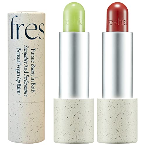 FRESHIAN SENSUAL VEGAN LIP BALM 01 CALMNESS + 03 THRILL - Organic Cocoa Butter & Shea Butter Lip Care - Moisturize Dry, Cracked & Chapped Lips - Hydrating Tinted Lip Balm (Pack of 2)