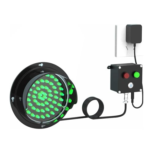 XKEDNMF Industrielle Signalleuchte, Stop-and-Go, rot/grüne LED-Laderampen-Ampel, Druckknopfsteuerung, Plug-and-Play, for Kreuzungen, Fabriken, Schulen, Mautstellen(100mm/4in)