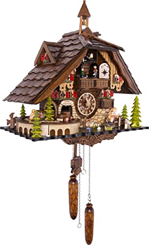 Cuckoo Palace 18110 QMT HG Cuckoo Clock Deer Park Mill Station Chalet-Style 33Cm Quartz-Movement thumb #3