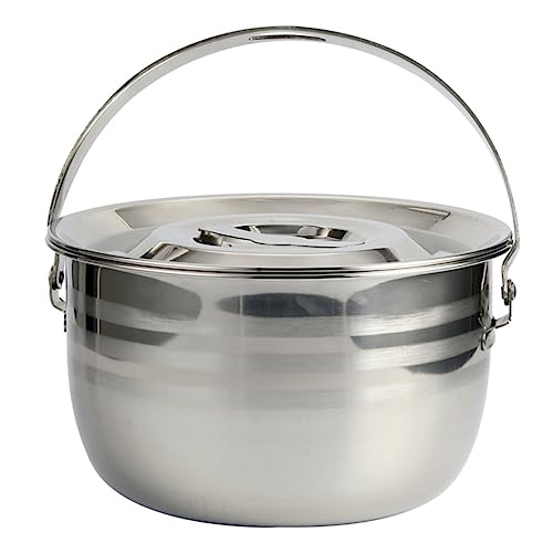 VINTORKY 1pc High Capacity Soup Pot Thicken Non Stick Stew Pot Cookware for Home and Outdoor Camping Convenient Lightweight Design Easy to Clean