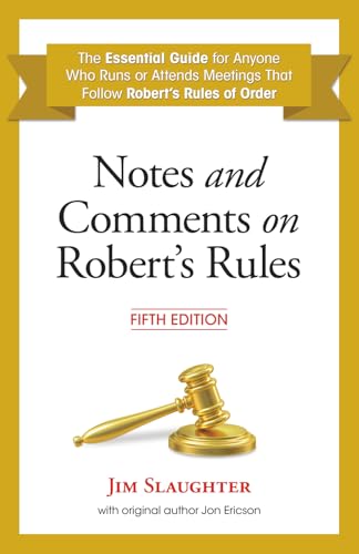 Notes and Comments on Robert's Rules, Fifth Edition