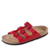 birkenstock florida sale Schnalle BIRKENSTOCK Pantolette Sandale Florida Kirsch Gr. 35-43 054741 + 054743, Größe + Weite:37 normal