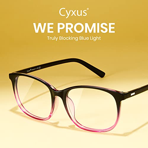 Image of Cyxus Blue Light Blocking Glasses Women Men Computer Gaming Square Glasses UV400 Protection Anti Eyestrain T47