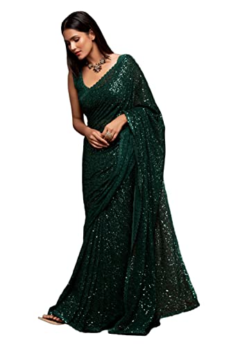 Glamora Indian Sequins Embroidered Georgette Party Wear Bridal Wedding Design