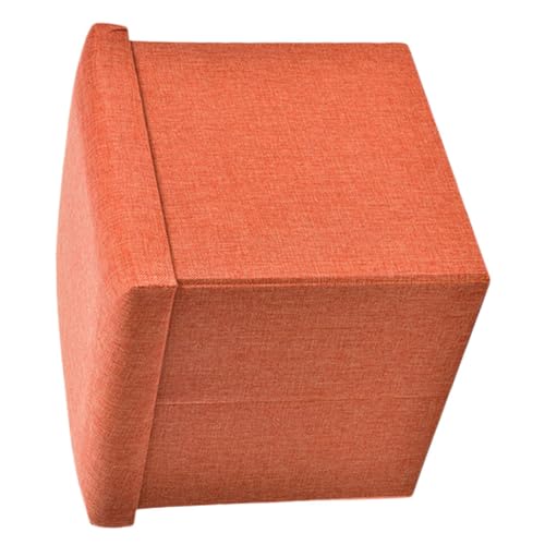 Tabouret de rangement pliable orange gain de place coffre pratique - 2