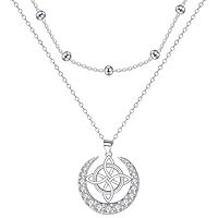 Yinsen Collar Nudo de Bruja Plata de Ley 925 - Collar Colgante Nudo CeltaPara Mujeres Hermanas Amigo Regalo Joyería Originales