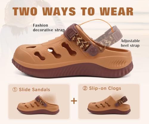 Image of KuaiLu Womens Classic Recovery Clogs Waterproof & Quick Dry Beach Sandals | Ladies Orthotic Arch Support Cushioned Slip-on Mules Lightweight EVA Thick Sole, Adult Slip Resistant Shoes