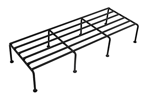 ORCHID ENGINEERS Metal Pot Stand, Flower Plant Stand for Balcony, Black, 70 cm Wide - Set of 4