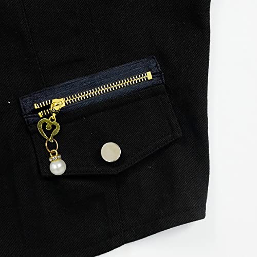Ofokeda Women's Lapel Denim Vest Button Vest Jacket Blue Vest (Black, L) … #TOP4