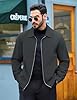 TACVASEN Men's Jackets Smart Casual Zip Up Jackets Lightweight Windbreaker Varsity Jacket Spring Water-Resistant Jacket Dark Grey,3XL #1