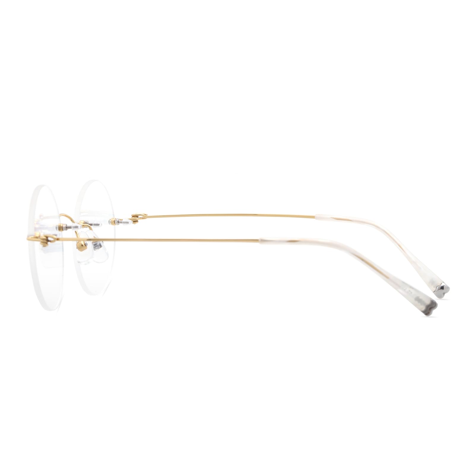 HELES Lunettes de lecture sans monture pour femme - Monture légère en titane - Verres en polycarbonate avec filtre de lumière bleue