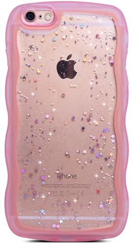 Coque iPhone 6S Plus jolie étoile scintillante rose idée cadeau fille