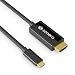 Produktbild Sonero UCC020-020 USB-C auf DisplayPort Kabel, 4K@60Hz mit 18Gbps, USB 3.1, Alt Mode, Thunderbolt 3 kompatibel für MacBook Pro, Samsung S8, Dell XPS 15 und andere USB-C Computer, 2,0m schwarz