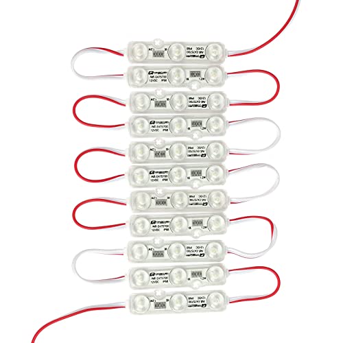 Módulo LED azul 12V para rótulos con 100 piezas impermeables y cinta adhesiva 3