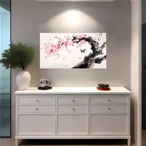 Adhesivo decorativo de flores de cerezo en vinilo para interiores 3