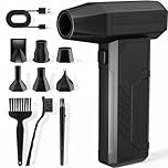 Rivlox Compressed Air Duster, 110000RPM Super Power Cordless Air Blower, 3-Gear Adjustable Rechargeable Electric Air Duster, Hand Held Compressed Air Cleaner for PC, Keyboard, House, Outdoor
