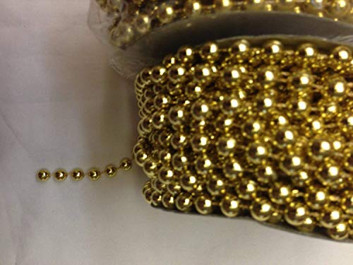4mm STUNNING GOLD Faux Pearl Plastic Beads on a String Craft Roll