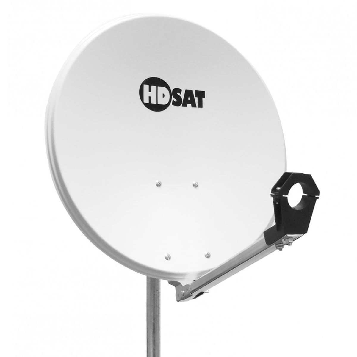 Pack HDSAT Parabole Satellite Acier 60cm + LNB Single + Récepteur TNTSAT