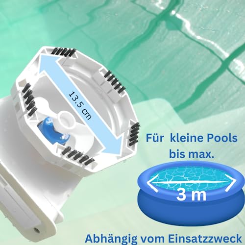 Poolsauger Poolwonder V2 mit Li-Ionen Akku für effektive Poolreinigung