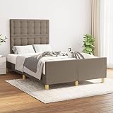 Color: Gris taupe Genérico Estructura de Cama sin colchón Tela Gris Taupe 120x190 cm,Camas y somieres-3270545