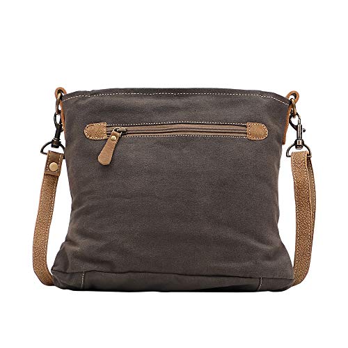 Myra Bag Posy Upcycled Canvas & Cowhide Shoulder Bag S-14614