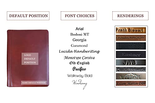 Personalized Leather Portfolio With 3 Ring Binder, Business Padfolio Organizer, Zippered Business Portfolio Folder With Clipboard, Name/Logo Engraving Premium Gift For Men/Women #TOP2