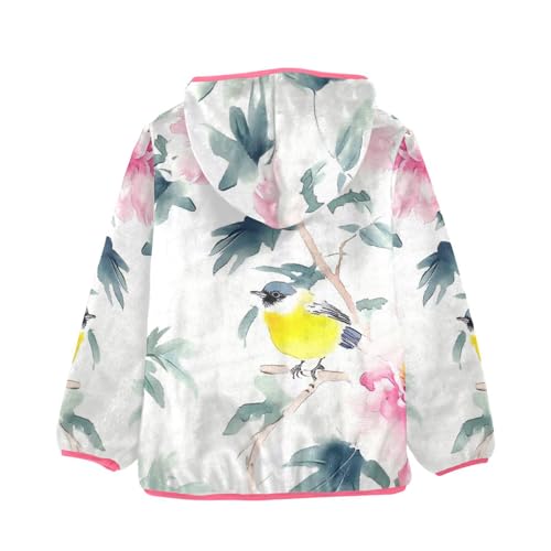 GuoChe Flowers Birds_4 Sherpa Lined Toddler Hoodie2