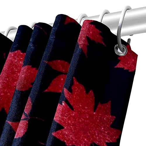 Rideau de douche imperméable feuilles d'érable rouge 183x183cm - 6