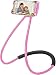 Neck Cell Phone Holder for Desk Bed,Bike and Motorcycle Phone Mount ,Universal Lazy Bracket Mobile Phone Stand Holder (Pink)
