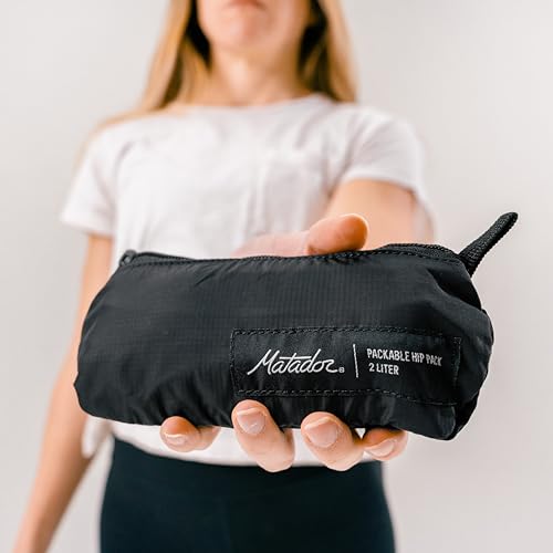 Matador Bolsa bandolera plegable de 23x13cm negra riñonera compacta 4