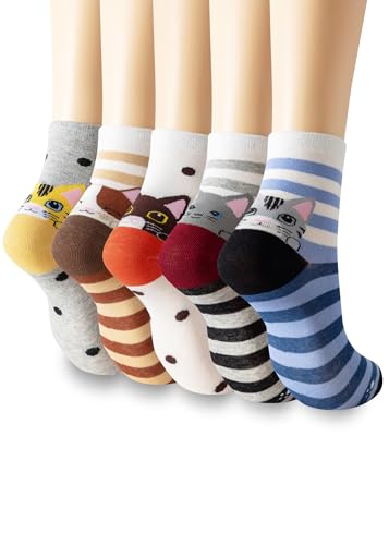 Women's Cat Socks Cat Gifts Cute Animal Socks Dog Owl Gifts for Women (Cat 1)