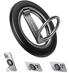 Lamicall for MagSafe Magnetic Phone Grip Stand - 2025 [Upgrade Dual-Hinge] Finger Ring Holder Phone Kickstand, Super Magnet 360° Rotation Ring, for MagSafe Accessories for iPhone 16 17 Pro Max Air Pro