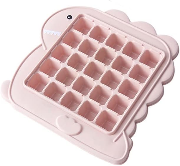 Ice Cube PP Household Homemade Ice Cube Storage Box Ice Maker Food-Grade Quick- Ice Box with Lid (Pink 16.5 * 17cm) (Pink 16.5 * 17cm)