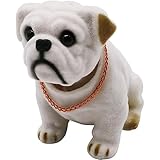 Asxvfoa Bulldog Bobble Head,Car Decoration Nodding Dog Ornaments High Emulation Creative Dog Dashboard Crafts Dog Lover Gift for Car Vehicle Desk Tabletop Office Decor Baby Kids Toy