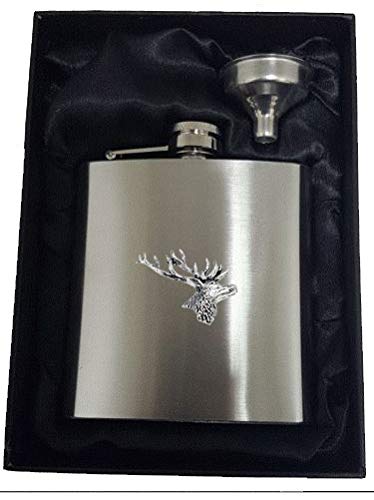 Flasque en acier cerf en étain A21 de 177 ml, le cadeau idéal pour homme et esthète