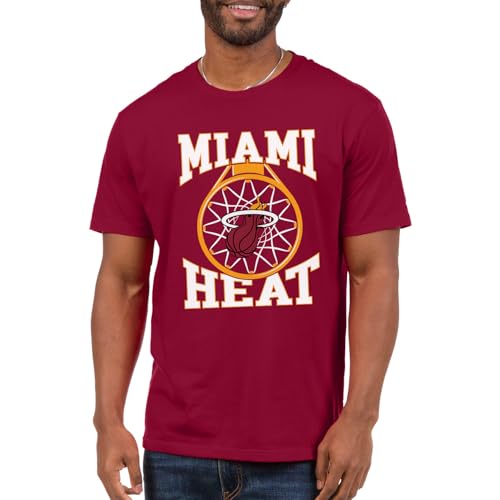 Junk Food NBA - Miami Heat Above the Rim Adult SS T-Shirt Cardinal