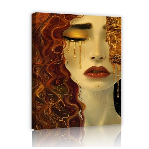 Art mural Abstrait Femme qui pleure : Toile Vintage Cadre Intérieur 50x70cm