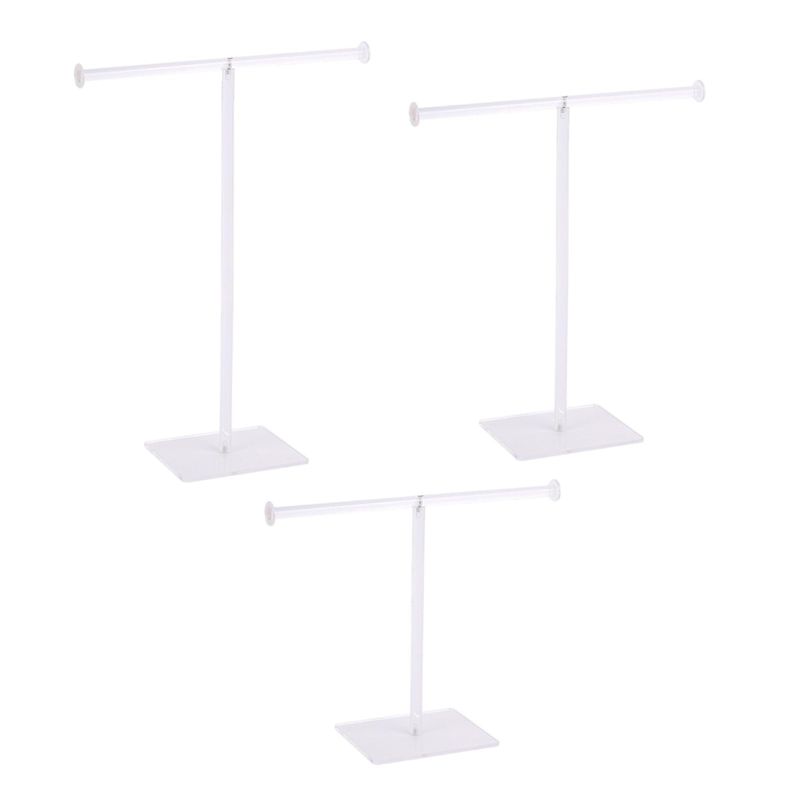 Msioytog Jewelry Display Stand with Sturdy Acrylics Organizers Necklaces Bangles Rings and Watches Home Organization Clear Necklace Stand