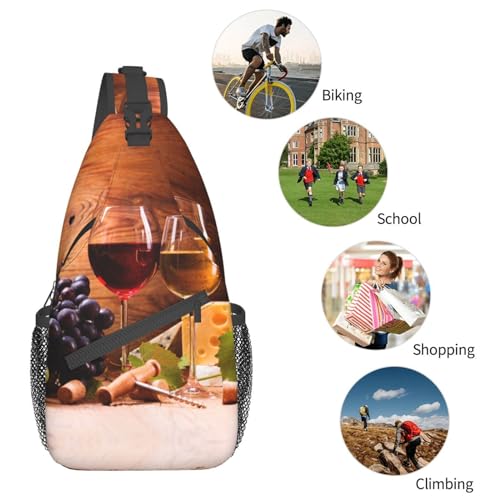 Sac à dos à bandoulière imprimé raisin avec sangle ajustable mixte - 6