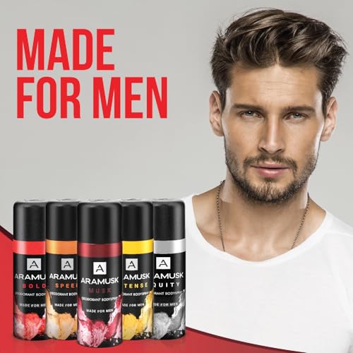 Image of Aramusk Deo for Men - MUSK, BOLD & SPEED assorted |Long Lasting Masculine Fragrance | Everyday Bodyspray |150mL Pack of 3