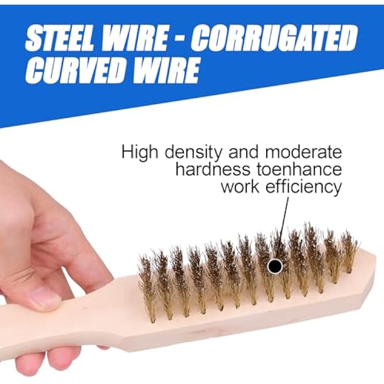 Welding Chipping Hammer with Spiral Spring Handle,11 Inch,Wire Brush,10 Inch,Welding Hammer Slag Removal Tool Set