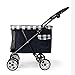 CASOTA Haustier-Reise-Kinderwagen, Hunde-Kinderwagen, 4 Räder, Haustier-Trolley, Träger, Netzfenster, for mittelgroße und große Hunde, C (Color : C)