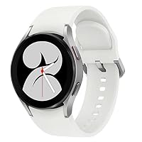 Samsung Galaxy Watch4, Runde Bluetooth Smartwatch, Wear OS, Fitnessuhr, Fitness-Tracker, 40 mm, Silver (Deutche Version) – Ansicht 1