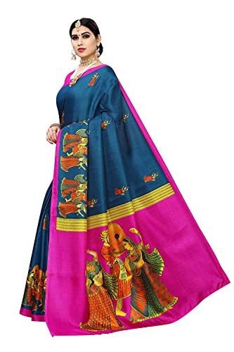 Image of Priyashi Womens Art Silk Printed Saree With Blouse Piece