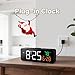 Netzu 3-in-1 Digital Clocks for Living Room with Temperature, Date & Time Display - 4 Levels Birghtness, 3 Volumes, Small & Compact Plug-in Alarm Clock for Bedroom, Office (Black)