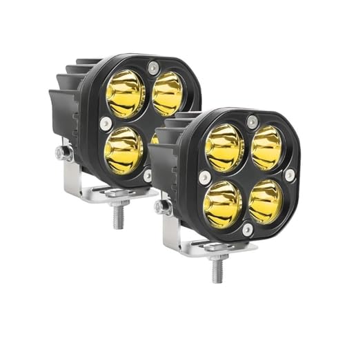 HETEVSCCK Foco De Trabajo De 3 Pulgadas 12V 24V Para Camión Coche ATV SUV ATV UAZ Moto Faros Antiniebla Conducción Todoterreno 4x4 4x4 Foco (2PC Yellow Light)