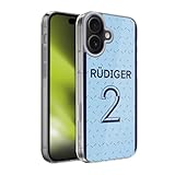 Head Case Designs Officially Licensed Chelsea Football Club Antonio Rüdiger 2020/21 Players Away Kit Group 1 Gel Case [Military Grade Protection] Compatible with Apple iPhone 17