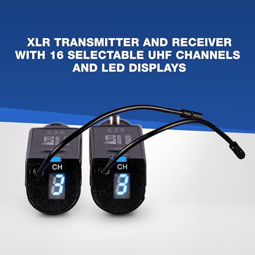 Image of Alto Professional Stealth 1 - Mono UHF XLR Wireless Audio System, Transmitter and Receiver for Powered Speakers, Mixers and Dynamic Microphones